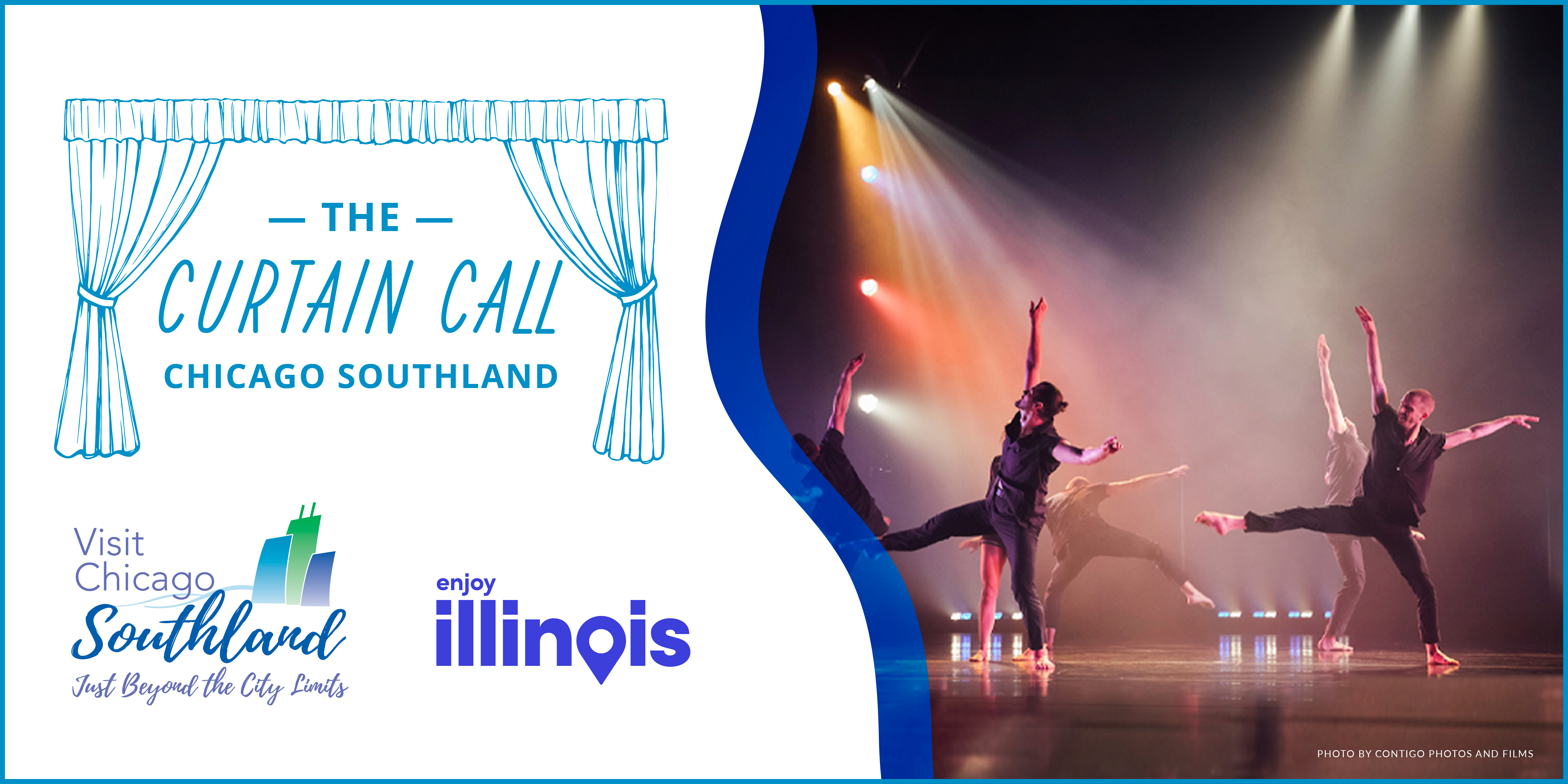 Curtain Call text with dancers