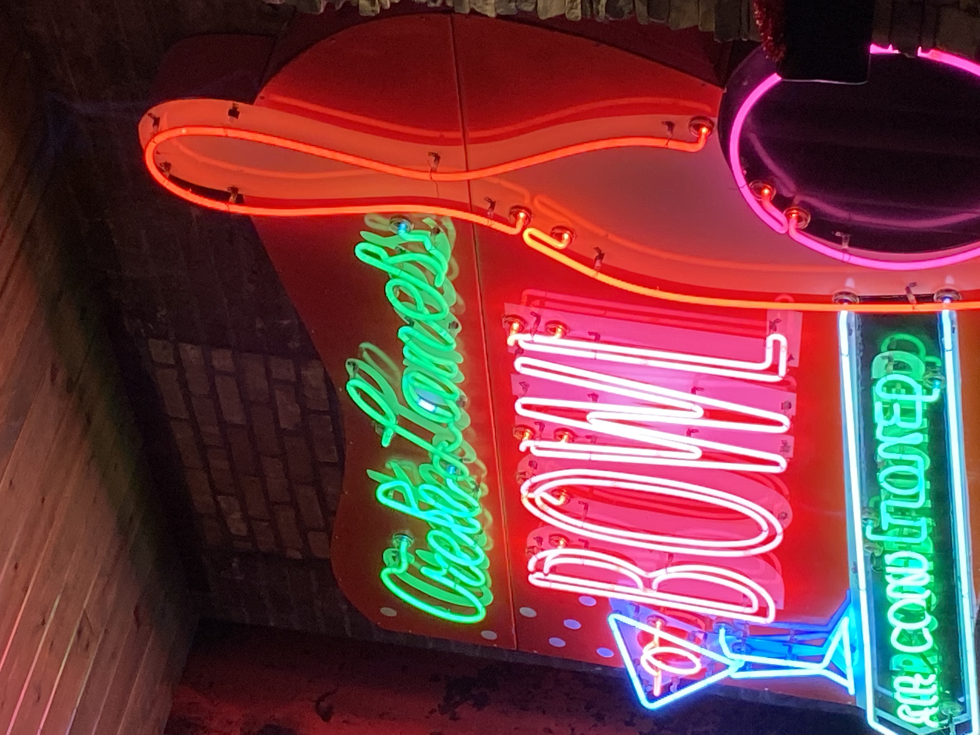 bowling sign lit up