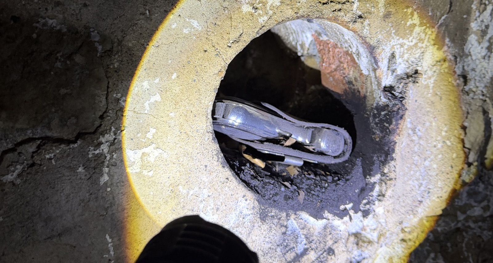 the stone interior of Thornton Distilling Company's underground well